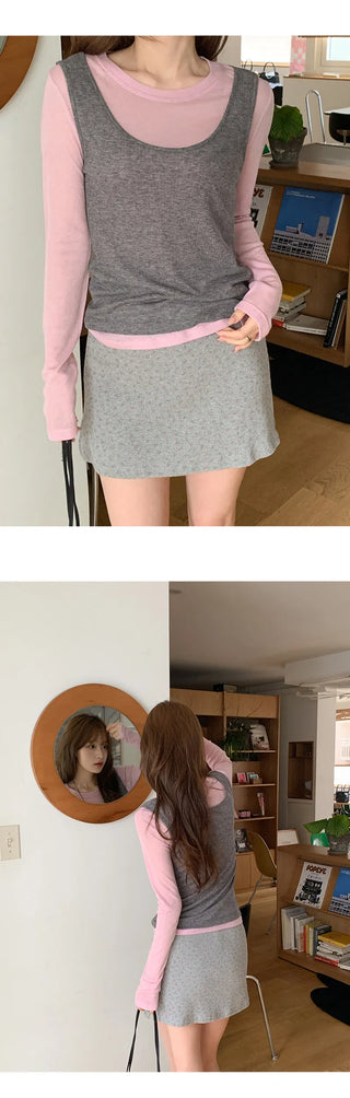 Brento Lyocell Round Sleeveless Top
