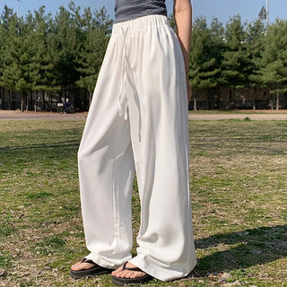 Shizuha Elastic Waist Wide Pants