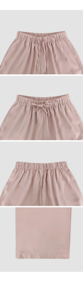 Shizuha Elastic Waist Wide Pants