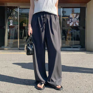 Shizuha Elastic Waist Wide Pants