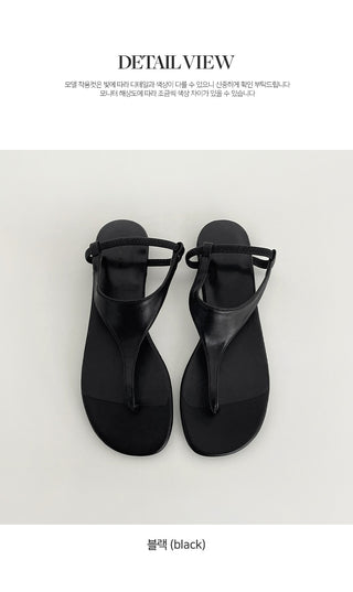Forens Leather Flip flops with Elastic Strap Sandals