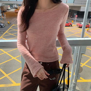 Enite Wool Mohair Square Neck Knit