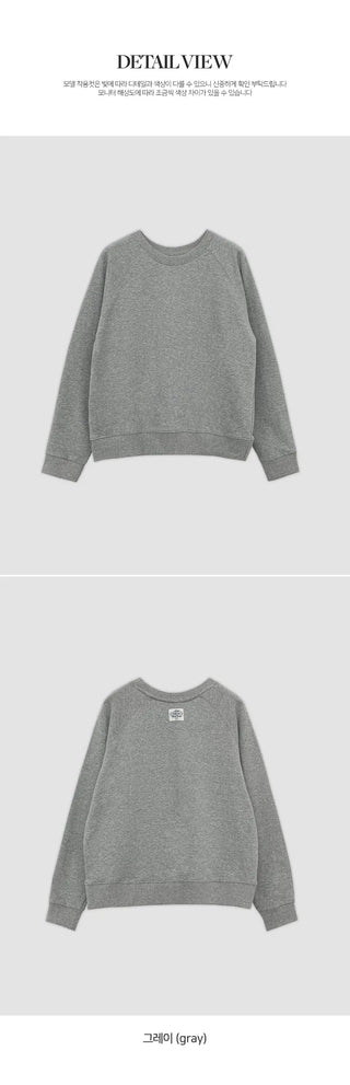 Lukeley Raglan Back Label Round Sweatshirt