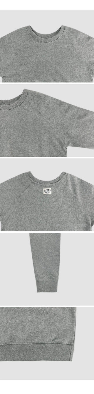 Lukeley Raglan Back Label Round Sweatshirt