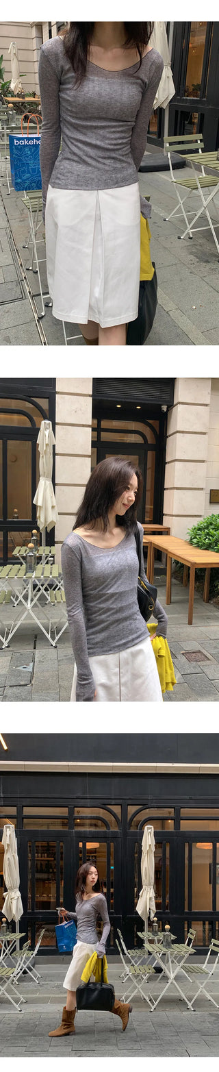 Sovint Slim Fit Wave Warmer Ribbed T shirt