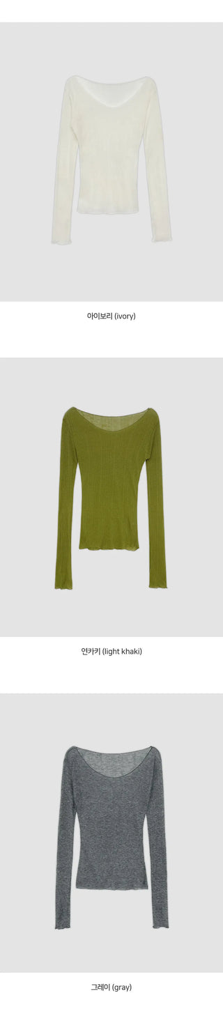 Sovint Slim Fit Wave Warmer Ribbed T shirt