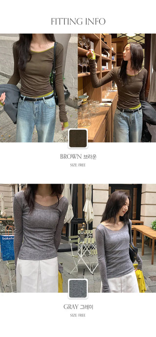 Sovint Slim Fit Wave Warmer Ribbed T shirt