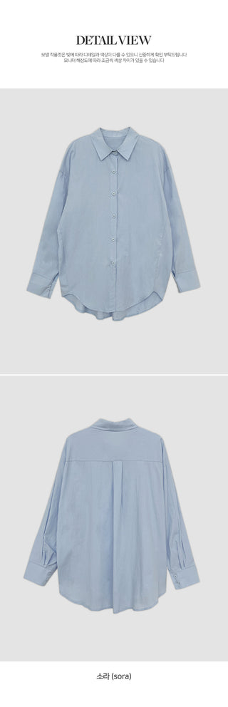 Cozyen Cotton Basic Loose Fit Long Sleeve Shirt