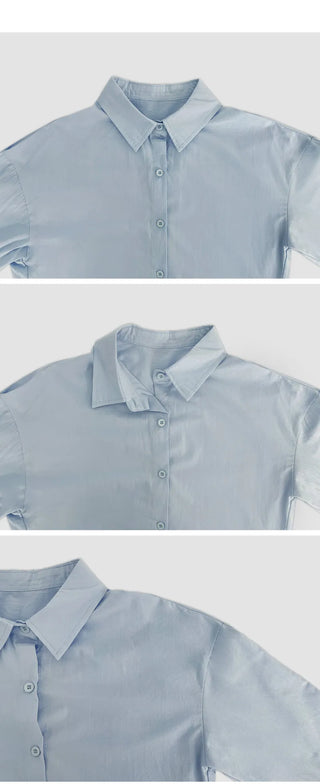 Cozyen Cotton Basic Loose Fit Long Sleeve Shirt