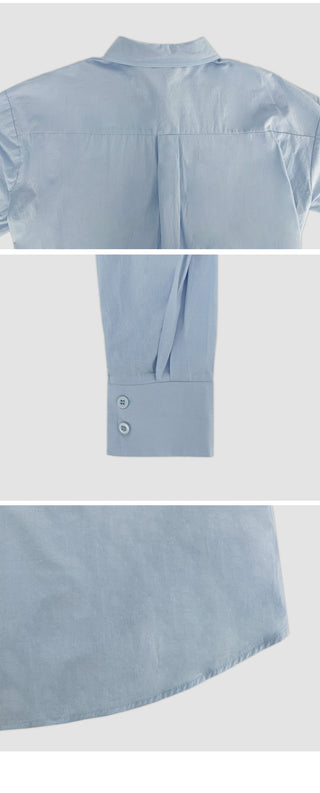 Cozyen Cotton Basic Loose Fit Long Sleeve Shirt