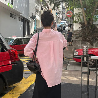 Cozyen Cotton Basic Loose Fit Long Sleeve Shirt