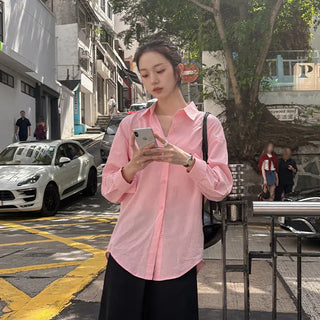 Cozyen Cotton Basic Loose Fit Long Sleeve Shirt