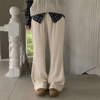 Bidmel Corduroy Elastic Semi Bootcut Pants