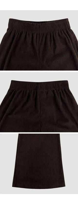 Bidmel Corduroy Elastic Semi Bootcut Pants