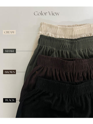 Bidmel Corduroy Elastic Semi Bootcut Pants