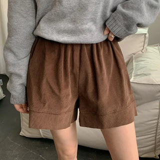 Lufensi Corduroy Elastic Shorts