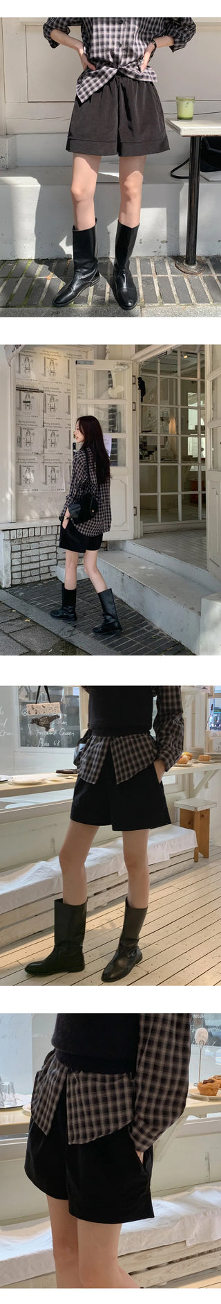 Lufensi Corduroy Elastic Shorts