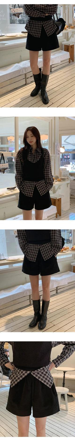 Lufensi Corduroy Elastic Shorts
