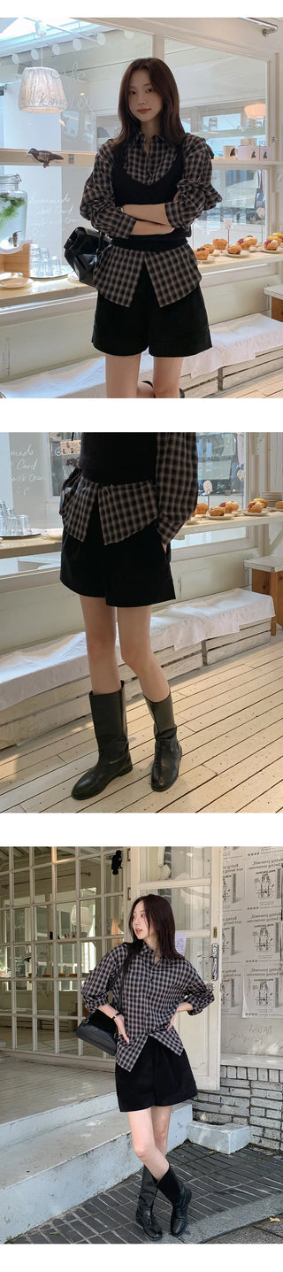 Lufensi Corduroy Elastic Shorts