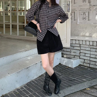 Lufensi Corduroy Elastic Shorts