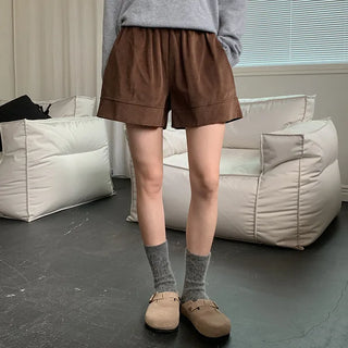 Lufensi Corduroy Elastic Shorts