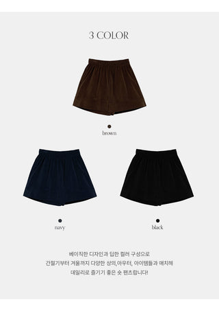 Lufensi Corduroy Elastic Shorts