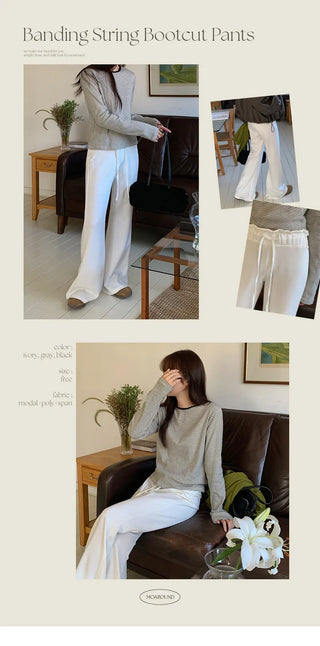 Prence Modal Elastic String Bootcut Pants