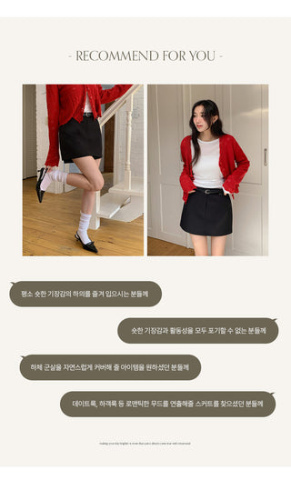 Poderin A line Short Skirt Pants