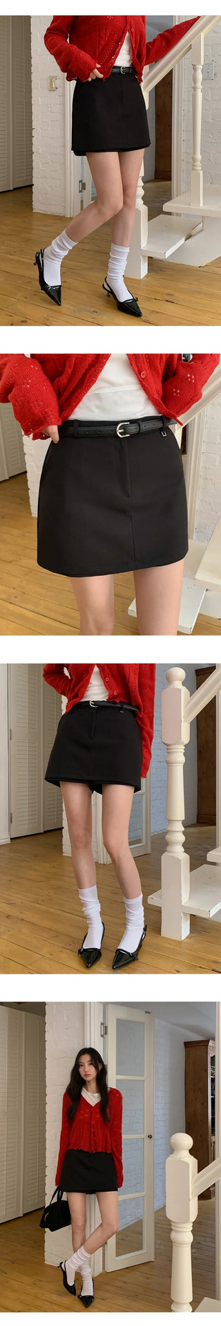 Poderin A line Short Skirt Pants