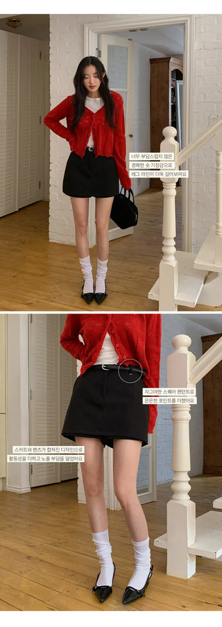 Poderin A line Short Skirt Pants