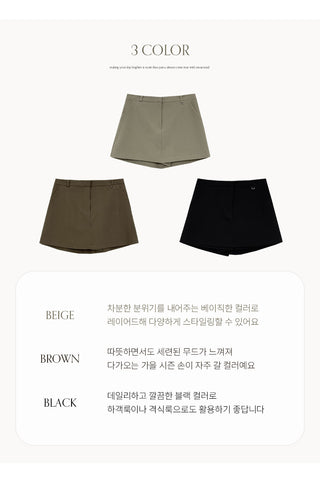 Poderin A line Short Skirt Pants