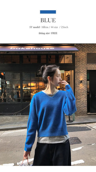Leons V neck Long Sleeve Knit