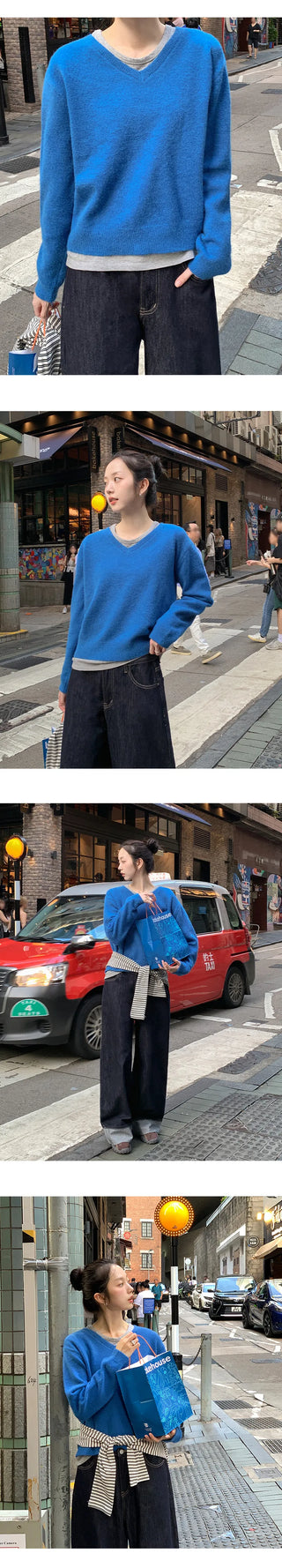 Leons V neck Long Sleeve Knit