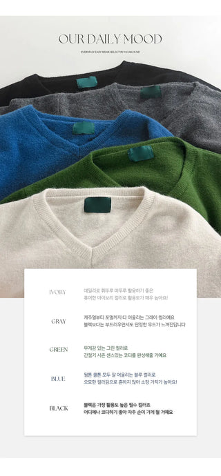 Leons V neck Long Sleeve Knit