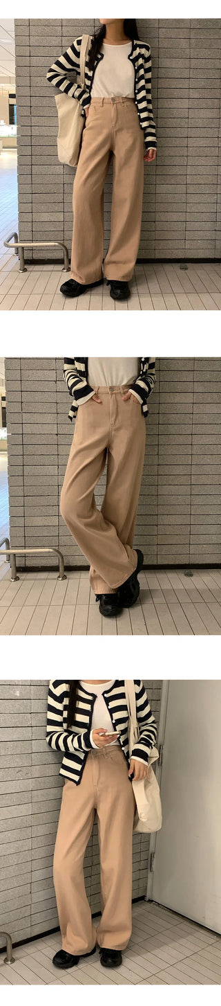 Cosmo Hidden Elastic Waist Wide Cotton Pants