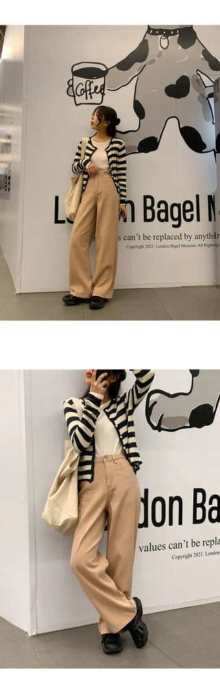 Cosmo Hidden Elastic Waist Wide Cotton Pants