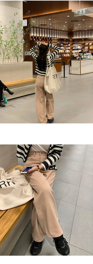 Cosmo Hidden Elastic Waist Wide Cotton Pants