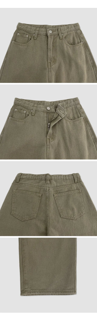 Cosmo Hidden Elastic Waist Wide Cotton Pants