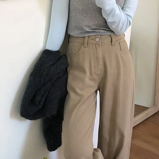 Cosmo Hidden Elastic Waist Wide Cotton Pants