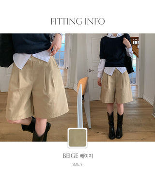 Berua Bermuda Pintuck Knee length Cotton Pants