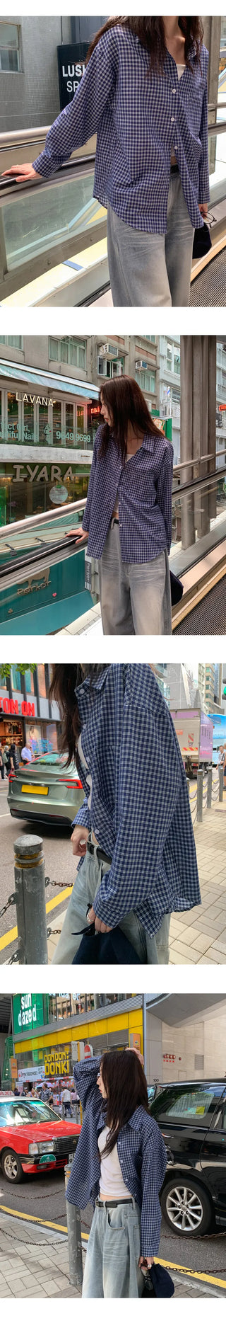 Tayton Loose Fit Long Sleeve Check Shirt