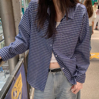 Tayton Loose Fit Long Sleeve Check Shirt