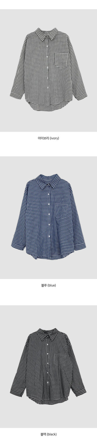 Tayton Loose Fit Long Sleeve Check Shirt