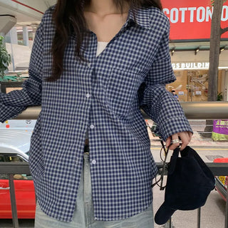 Tayton Loose Fit Long Sleeve Check Shirt