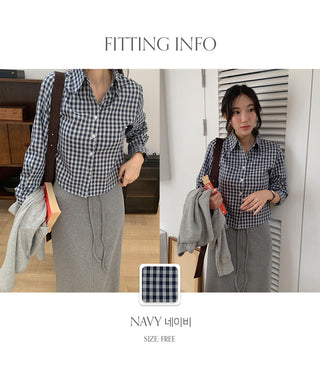 Renbus Crop Check Shirt