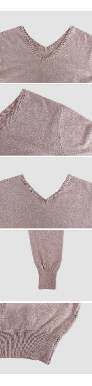Arend Wool Loose Fit V Neck Knit