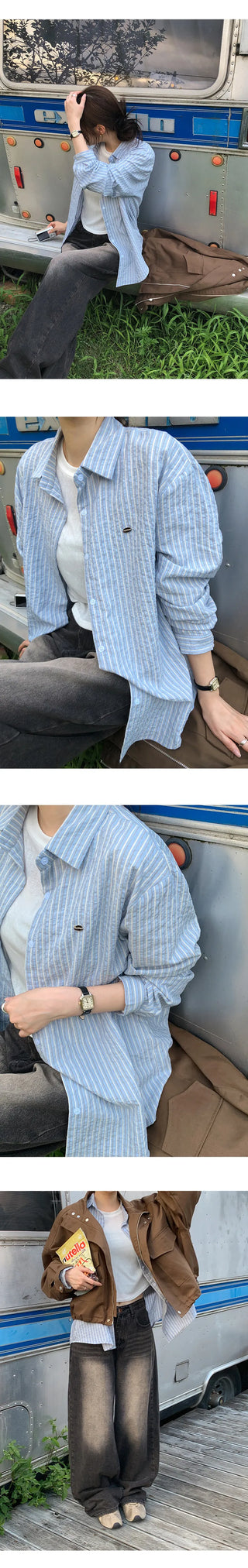 Infeed Pendant Striped Shirt