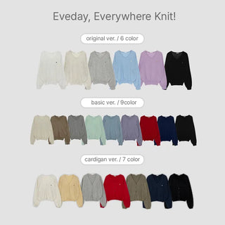 Siamon V neck Pendant Long sleeve Knit Cardigan