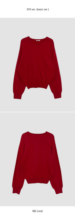 Siamon V neck Pendant Long sleeve Knit Cardigan