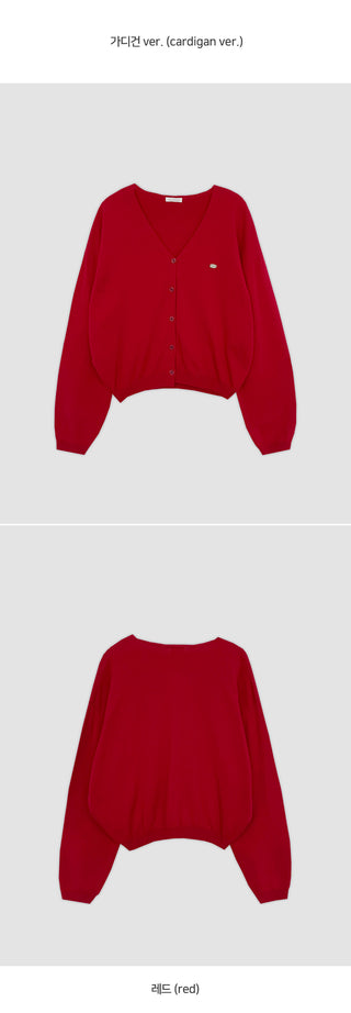 Siamon V neck Pendant Long sleeve Knit Cardigan